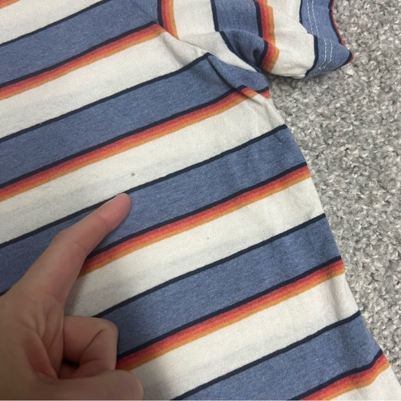 Marine Layer Polo Shirt Men's Larger Re-Spun High Softness Fabric Multi Stripe - Picture 7 of 8